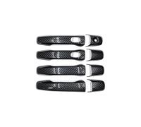 TOPOLVLCKC Para Explorer U502 2011-2018, Cubierta De Manija De Puerta Inteligente Clásica De Carbono Negro, Pegatinas Decorativas Para Coche, Accesorios Exteriores Manijas Puerta(2 Buttons Carbon)