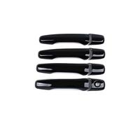 TOPOLVLCKC Para Explorer U502 2011-2018, Cubierta De Manija De Puerta Inteligente Clásica De Carbono Negro, Pegatinas Decorativas Para Coche, Accesorios Exteriores Manijas Puerta(1 Keyhole Black)