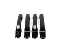 TOPOLVLCKC Para Explorer U502 2011-2018, Cubierta De Manija De Puerta Inteligente Clásica De Carbono Negro, Pegatinas Decorativas Para Coche, Accesorios Exteriores Manijas Puerta(2 Buttons Black)