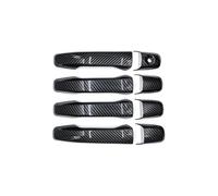 TOPOLVLCKC Para Explorer U502 2011-2018, Cubierta De Manija De Puerta Inteligente Clásica De Carbono Negro, Pegatinas Decorativas Para Coche, Accesorios Exteriores Manijas Puerta(1 Keyhole Carbon)