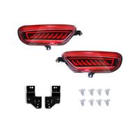 TOPOLVLCKC Para M&azda CX5 CX-5 2017-2021, Parachoques Traser Luzs Freno Luz Giro Reflector Conjunto Lámpara luz antiniebla del parachoques trasero(Red,Model B)
