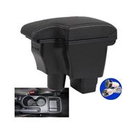 TOPOLVLCKC Para M&azda para CX-3 para M&azda 2 Versión Skyactiv para CX-3 Reposabrazos Coche Caja Reposabrazos Adaptación Caja Almacenamiento Coche Auto Center Console(A Leather White Line)