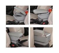 TOPOLVLCKC Para M&azda para Skyactiv para La Versión para CX3 para CX-3 Reposabrazos Caja Brazo Reposabrazos Consola Central Almacenamiento Auto Center Console(Double USB Gray)