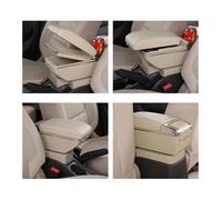 TOPOLVLCKC Para M&azda para Skyactiv para La Versión para CX3 para CX-3 Reposabrazos Caja Brazo Reposabrazos Consola Central Almacenamiento Auto Center Console(Double USB Beige)