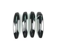 TOPOLVLCKC Para M&ercedes B&enz CLA ACE GLC GLB, Cubierta De Manija De Puerta De Coche De Fibra De Carbono Negra LHD, Accesorios De Estilo, Pegatinas Manijas Puerta(Black 0 sensor)