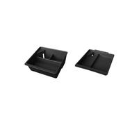 TOPOLVLCKC Para P&orsche Cayenne 2024 2025, Consola Central, Compartimento De Almacenamiento Superior E Inferior, Bandeja, Organizador De Reposabrazos Central Auto Center Console(Black 2PCS)
