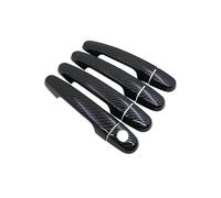 TOPOLVLCKC Para Peugeot 108 2015~2021, Cubierta De Manijas De Puerta De Coche De Fibra De Carbono O Cromo Brillante, Juego De Molduras, Accesorios Manijas Puerta(R 1Keyholes 4door)