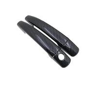 TOPOLVLCKC Para Peugeot Partner 2009-2018, 2010-2011, Cubierta De Manija De Fibra De Carbono Cromada, Antiarañazos, Accesorios Para Coche. Manijas Puerta(T 1Keyhole 4door)