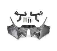 TOPOLVLCKC Para Z650 2021-2025 Accesorios Alerón Delantero Alerón Fijo Deflector Carenado Frontal Alerón Lateral de Motocicleta(Carbon Fiber Look)