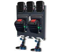 TOPOWN 3en1 soporte de pared para cargadores Bosch (Home & Garden), AL1880 CV y AL1830 CV para baterías Bosch 18V y 14,4V