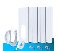 TOPOWN 4 Piezas Kit de Ventana Aire Acondicionado Portátil, Placas de Sellado de Ventana Corredera de Aire Acondicionado Portátil, Adecuado para Tubos de 5"/5,9" de diámetro, con Adaptador de Ventana
