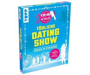 TOPP Krimi al dente - Fatal Fechado Show: Problemas en el paraíso. para 4-8 Personas. con Etiquetas para Nombres, Cuadernos de Rollos, Recetas y Consejos de decoración y Disfraces para una Cena de