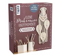 TOPP Travieso pequeños momentos de nudos: juego de botones de macramé, atrapasueños ligero, color blanco