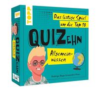 TOPP QUIZehn - Conocimiento General. El Juego astuto para los 10 Mejores Juegos de Fiesta con 100 Preguntas ingeniosas sobre conocimientos Realmente innecesarios, Amarillo