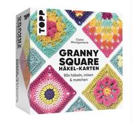 TOPP Tarjetas de ganchillo Granny Square (edición alemana). 50 crochet, mezcla y combinación. Con crochet y foto de cada Granny Square y práctico folleto para hacerlo, color amarillo