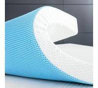 Topper 160x200 cm Viscoelástico 100% Sobrecolchon | Grosor 7CM | Producción española | Alivia la Carga Muscular | Funda extraíble y Lavable | Sistema de Aireación Fresh 3D | Ergonomía y Confort