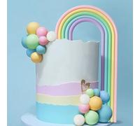 Topper Cake Bola, Decoración Tarta de Bola, Decoración Espuma Bola, Mini Globo Palo Pastel, Bola Espuma Pastel, Bolas Palos Tarta para Cumpleaños Fiesta Boda (A)