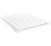 Topper Colchón 3 cm Visco Gel Transpirable Acolchado Mullido Adaptable con Gomas Elásticas Alivia Presión Mejora Postura Fresco Hipoalergénico para Cama Individual y Matrimonio Blanco Suave 90x190