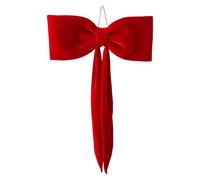 Topper De Árbol - Velvet Rústico Rojo Gran Arco | Topper De Árbol De Navidad De Terciopelo Rústico, Decoración De Granja | Arco Grande Para Árboles De Navidad | Para Fiesta Al Aire Libre Interior