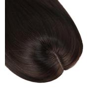 Topper de cabello humano con 150% densidad para mujer, 5 x 5 pulgadas grandes extensiones de cabello con clip con base de seda para el uso diario, sin flequillo agrega volumen al cabello (22 pulgadas