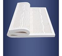 Topper de colchón de látex 100% Natural con Cubierta de algodón orgánico sin Productos químicos de Espuma de Memoria, Ayuda para aliviar el Hombro y el Dolor de Espalda,10cm,180x200cm