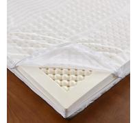 Topper de colchón de látex Natural: látex Certificado orgánico de firmeza Media, Soporte para Hombros, Caderas, Espalda y Rodillas,2.5cm,90x200cm