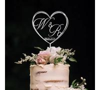 Topper De Pastel De Boda Personalizado - Nombre Personalizado Decoraciones De Fiesta De Pastel De Acrílico Multicolores for Cumpleaños Compromiso Aniversario Y Celebración(5.5in/14cm)