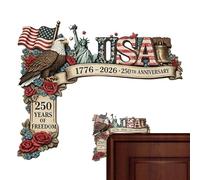 Topper de Puerta 250 Aniversario | Decoración Patriótica de Águila Vintage - Decoración de Esquina de Puerta - para del Día de los Veteranos Celebración Patria Hogar