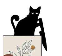 Topper de puerta de gato | Decoración colgante de madera - Decoración de pared en forma de gato de Halloween para entusiastas del ocio creativos Propietarios Festivos Organizadores