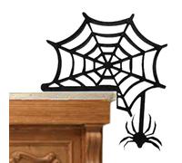 Topper De Puerta Halloween Telaraña Gótica En Ángulo Recto