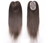 Topper for capelli da 16 pollici for donne, vero capelli umani, cuoio cabelludo 3x5 pollici, leggero e confortevole, aggiunge volume e copertura for l'uso quotidiano Soffice e Naturale(2#)