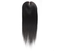 Topper for capelli da donna for adelgazamento, base in seta da 13 * 15 cm, clip in Remy, anudato a mano, negro natural Extension per capelli (16 inch)