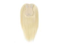 Topper for capelli veri da donna for capelli radati, clip for parte centrale nella frangia Topper for capelli for l'uso quotidiano Soffice e naturale (Blonde, 30CM)