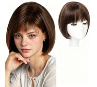 Topper For Hair Con Clip De 11 Pulgadas Flequillo - Pieza Voluminizadora Invisible, Ligero 80 G, Uso Todos Los Días, Adecuado Para Todas Las Formas De La Cara (B)