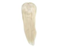 Topper for mujer, cabello humano real, base mono de 5 "x 6" con clips antideslizantes for cubrir cabellos adelgazantes grisáceos para mujeres encantadoras(60,14 inch)