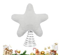 Topper in peluche con stella di Natale - Morbido ornamento per albero festivo, graziosa decorazione imbottita, accento festivo per la casa, decorazione, pezzo da esposizione per feste stagionali,
