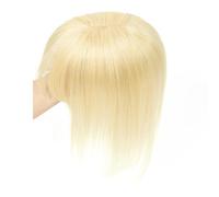 Topper para cabello humano con flequillo para mujeres con cabello adelgazado, cobertura de 360° 8 x 12 cm Base cutánea Posticci Extension para el cabello (8 pulgadas, rubio)