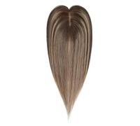Topper para cabello humano de 12 pulgadas para mujeres con cabello adelgazado, tamaño base 7 x 11 cm con 3 clips extensiones de cabello (T2-2-16)