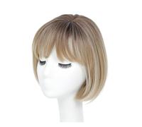 Topper para el cabello de 6,5 x 6,5 pulgadas con flequillo para mujeres con cabello adelgazado, 120 g, densidad 150 extensiones de pelo (T4/18/60#)