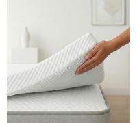 Topper Viscoelástico 135x200 cm - Grosor 8 cm | Fabricado en España | Alivia la Presión | Reduce la Tensión Corporal | 100 % Viscoelástica | Funda Transpirable Desenfundable y Lavable | CertiPUR
