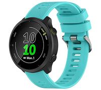 TopPerfekt Band Compatible with Garmin Forerunner 55 20mm Soft Silicone Replacement Watch Band Strap Wristband for Forerunner 158/645/245/venu/Watch Active 2/Galaxy watch 4 42MM, 20 mm, Silicona, No