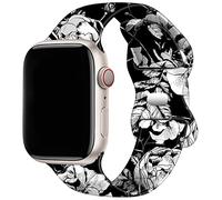 TopPerfekt Compatible para Correa Apple Watch 38mm 40mm 41mm 42mm 44mm 45mm, Correa Repuesto de Silicona Deportiva con Estampado Flores Compatible con iWatch SE/Series 7 6 5 4 3 2 1