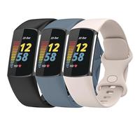 TopPerfekt Correa Compatible con Fitbit Charge de 5 Bandas, Correa de Reloj Deportivo de Repuesto de Silicona Flexible Ajustable para Carga de 5 Actividades de Actividad para Hombres y Mujeres