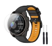 TopPerfekt Correa compatible con Garmin Descent G2, correa de repuesto de silicona suave y 2 protectores de pantalla para reloj inteligente Descent G2 para mujeres y hombres
