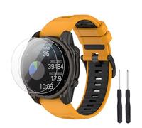TopPerfekt Correa compatible con Garmin Descent G2, correa de repuesto de silicona suave y 2 protectores de pantalla para reloj inteligente Descent G2 para mujeres y hombres