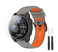 TopPerfekt Correa compatible con Garmin Descent G2, correa de repuesto de silicona suave y 2 protectores de pantalla para reloj inteligente Descent G2 para mujeres y hombres