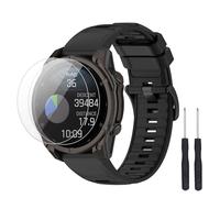 TopPerfekt Correa compatible con Garmin Descent G2, correa de repuesto de silicona suave y 2 protectores de pantalla para reloj inteligente Descent G2 para mujeres y hombres