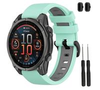 TopPerfekt Correa compatible con Garmin Fenix 8/8 Pro 51/47/43 mm, correa de repuesto de silicona suave para reloj inteligente Instinct 3/Forerunner 965/Tactix 8/Fenix 7/6/Descent G2 para mujeres y