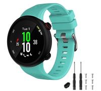 TopPerfekt Correa compatible con Garmin Forerunner 45, pulsera deportiva de silicona de repuesto para Forerunner 45 y Swim 2 (verde azulado)