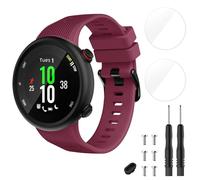 TopPerfekt Correa compatible con Garmin Forerunner 45 y 2 protectores de pantalla, pulsera deportiva de silicona de repuesto para Forerunner 45